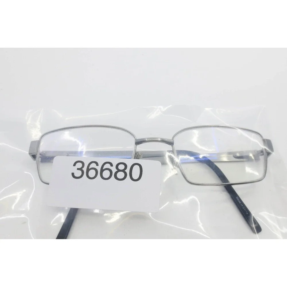 Lacoste LA12023 GU Gunmetal Grey Rectangular Metal Eyeglass Frames 51-19-140
